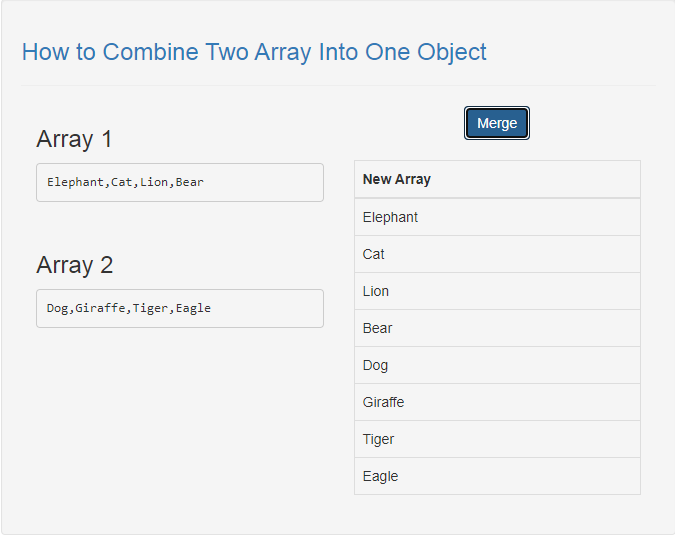 How To Combine Two Array Into One Object In JavaScript | SourceCodester